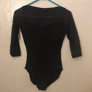 Half sleeve lace Dance leotard